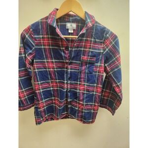 Petite Plume Kids Pajama Set Plaid Button Up Long Sleeve Sleepwear Size 10
